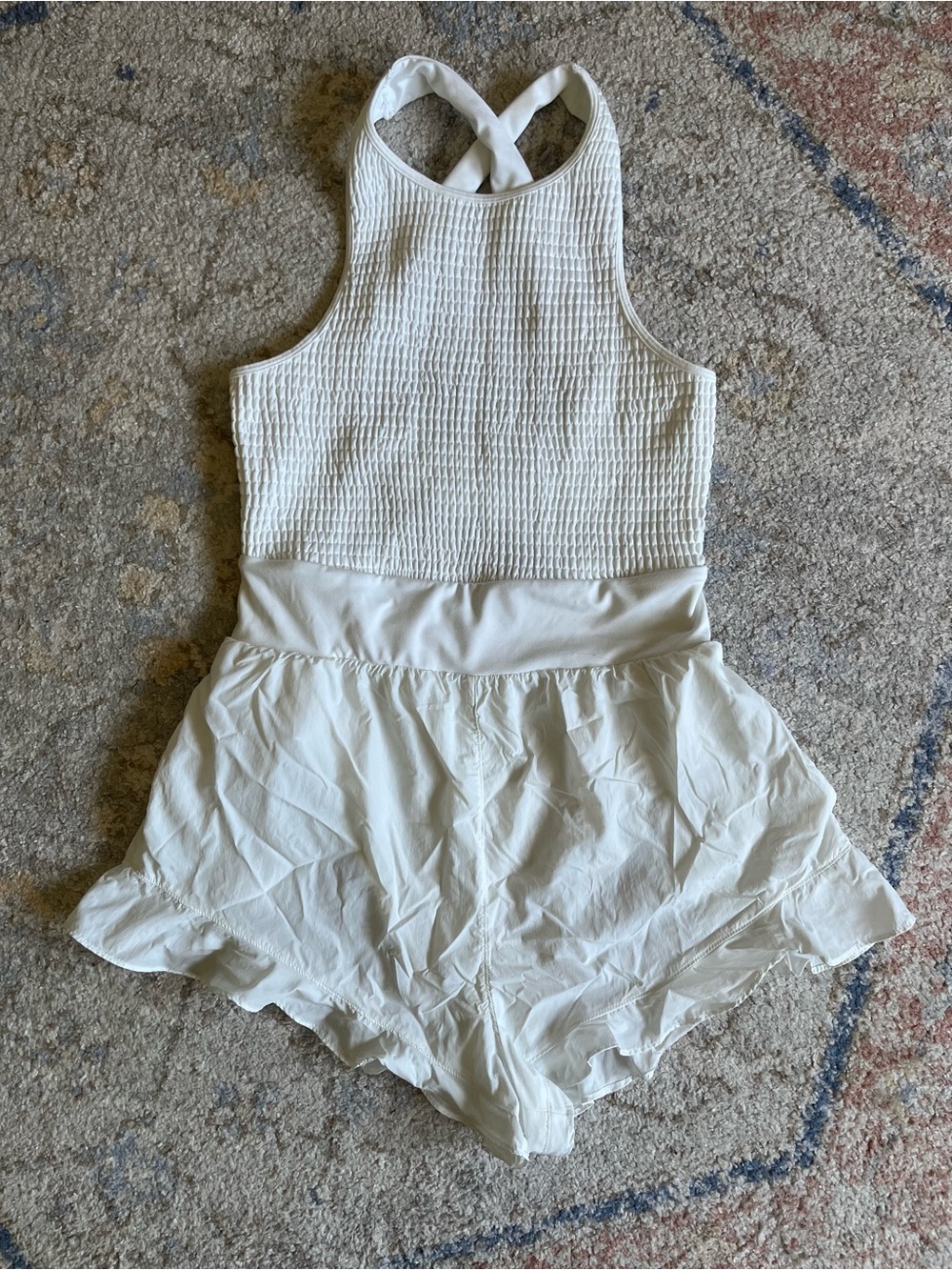 Free People White Athletic Unitard